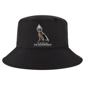 Funny Conspiracy Cat Tin Foil Hat Government Gift Cool Comfort Performance Bucket Hat