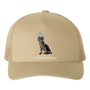 Funny Conspiracy Cat Tin Foil Hat Government Gift Yupoong Adult 5-Panel Trucker Hat