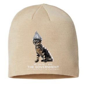 Funny Conspiracy Cat Tin Foil Hat Government Gift Sustainable Beanie