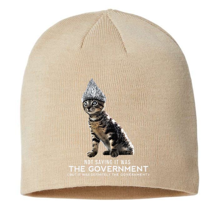 Funny Conspiracy Cat Tin Foil Hat Government Gift Sustainable Beanie