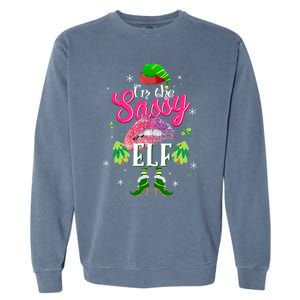 Funny Christmas Clothing I'm The Sassy Elf Tee Xmas Boys Garment-Dyed Sweatshirt