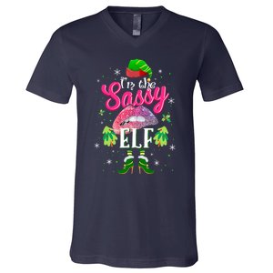 Funny Christmas Clothing I'm The Sassy Elf Tee Xmas Boys V-Neck T-Shirt