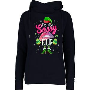 Funny Christmas Clothing I'm The Sassy Elf Tee Xmas Boys Womens Funnel Neck Pullover Hood