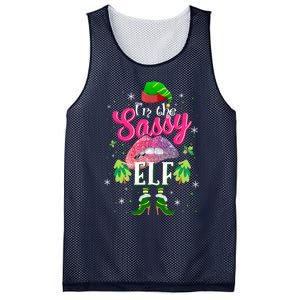 Funny Christmas Clothing I'm The Sassy Elf Tee Xmas Boys Mesh Reversible Basketball Jersey Tank