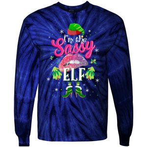 Funny Christmas Clothing I'm The Sassy Elf Tee Xmas Boys Tie-Dye Long Sleeve Shirt