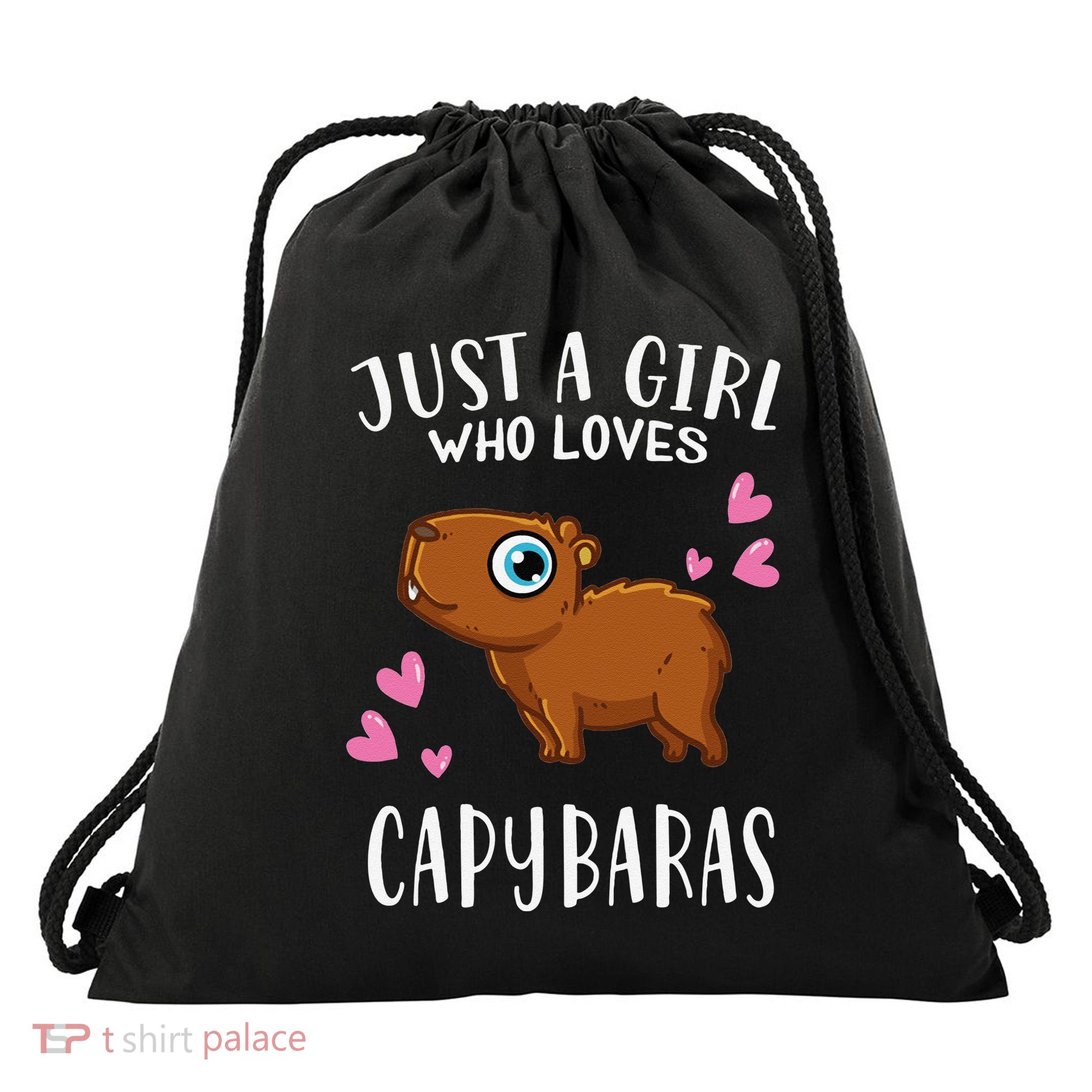 Funny Cute Capybara Lover Just A Girl Who Loves Capybaras Drawstring Bag