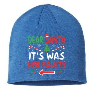 Funny Christmas Couples Gift Dear Santa It Was Her Fault Great Gift Sustainable Beanie