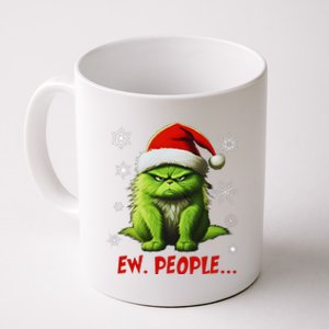 Funny Christmas Cat Ew People Meowy Cat Lovers Coffee Mug