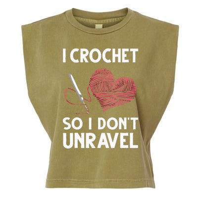 Funny Crochet Crocheting Gift For Women Crocheter Unravel Garment-Dyed Women's Muscle Tee