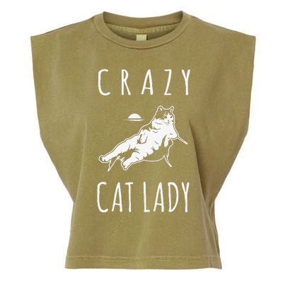 Funny Crazy Cat Lady Meow Kitty Funny Cats Mom And Cat Dad Garment-Dyed Women's Muscle Tee