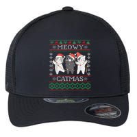 Funny Christmas Cat Matching Family Pajamas Meowy Catmas Flexfit Unipanel Trucker Cap