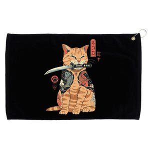 Funny Cat Catana Grommeted Golf Towel