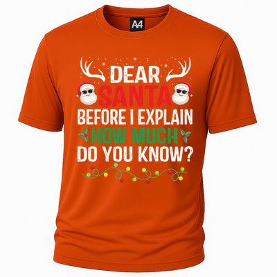 Funny Christmas Cool Gift Adults Dear Santa I Can Explain Cute Gift Cooling Performance Crew T-Shirt