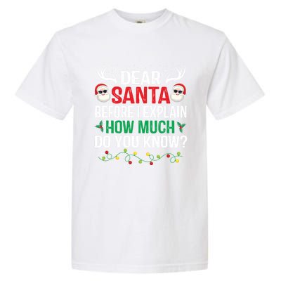 Funny Christmas Cool Gift Adults Dear Santa I Can Explain Cute Gift Garment-Dyed Heavyweight T-Shirt