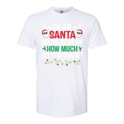 Funny Christmas Cool Gift Adults Dear Santa I Can Explain Cute Gift Softstyle CVC T-Shirt