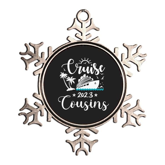 Funny cruising cousins matching cousin family Metallic Star Ornament