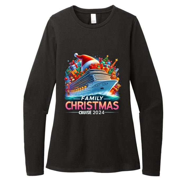 Family Christmas Cruise 2024 Family Matching Merry Christmas Womens CVC Long Sleeve Shirt