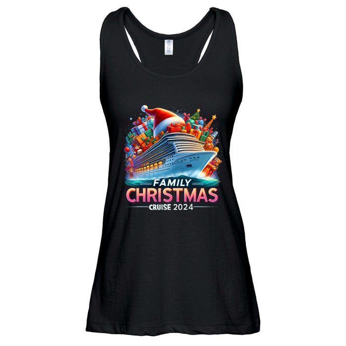 Family Christmas Cruise 2024 Family Matching Merry Christmas Ladies Essential Flowy Tank