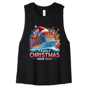 Family Christmas Cruise 2024 Family Matching Merry Christmas Women's Racerback Cropped Tank