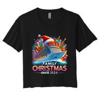 Family Christmas Cruise 2024 Family Matching Merry Christmas Women's Crop Top Tee