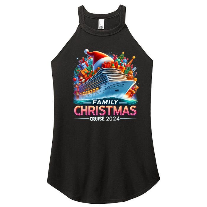 Family Christmas Cruise 2024 Family Matching Merry Christmas Women's Perfect Tri Rocker Tank