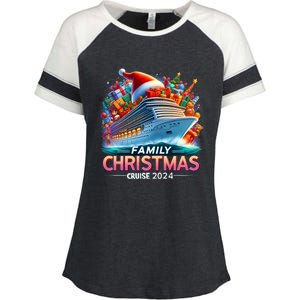 Family Christmas Cruise 2024 Family Matching Merry Christmas Enza Ladies Jersey Colorblock Tee