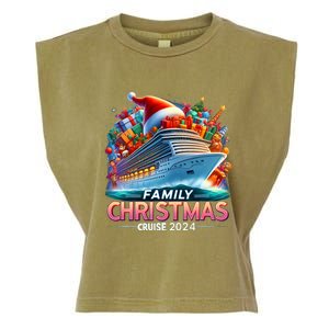 Family Christmas Cruise 2024 Family Matching Merry Christmas Garment-Dyed Women's Muscle Tee