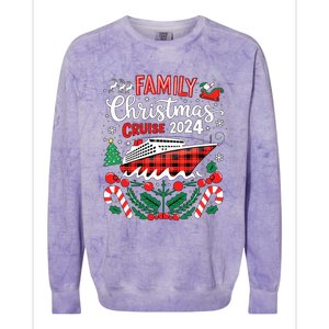 Family Christmas Cruise 2024 Family Matching Merry Christmas Colorblast Crewneck Sweatshirt