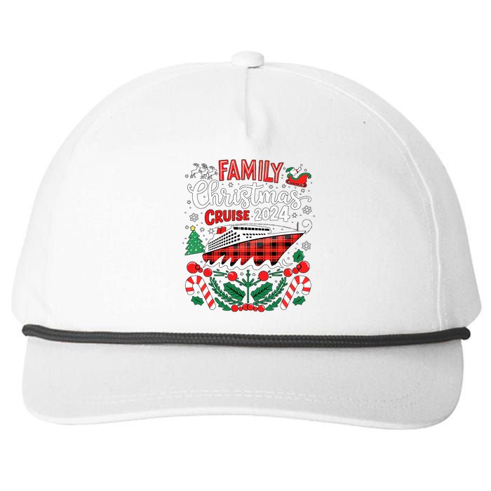 Family Christmas Cruise 2024 Family Matching Merry Christmas Snapback Five-Panel Rope Hat