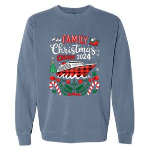 Family Christmas Cruise 2024 Family Matching Merry Christmas Garment-Dyed Sweatshirt