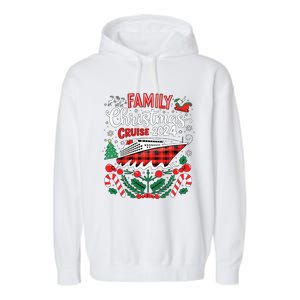 Family Christmas Cruise 2024 Family Matching Merry Christmas Garment-Dyed Fleece Hoodie