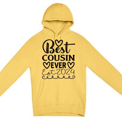 Funny Cousin Crew Matching Fam Best Cousin Since 2024 Family Gift Premium Pullover Hoodie