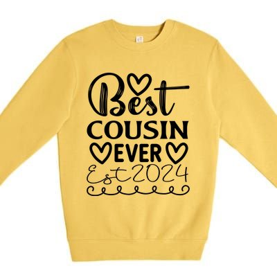 Funny Cousin Crew Matching Fam Best Cousin Since 2024 Family Gift Premium Crewneck Sweatshirt