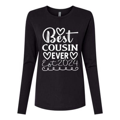 Funny Cousin Crew Matching Fam Best Cousin Since 2024 Family Gift Womens Cotton Relaxed Long Sleeve T-Shirt