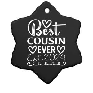 Funny Cousin Crew Matching Fam Best Cousin Since 2024 Family Gift Ceramic Star Ornament