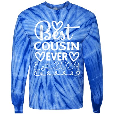 Funny Cousin Crew Matching Fam Best Cousin Since 2024 Family Gift Tie-Dye Long Sleeve Shirt