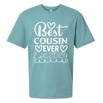 Funny Cousin Crew Matching Fam Best Cousin Since 2024 Family Gift Sueded Cloud Jersey T-Shirt