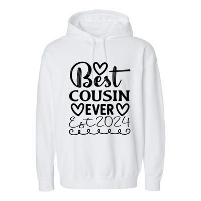 Funny Cousin Crew Matching Fam Best Cousin Since 2024 Family Gift Garment-Dyed Fleece Hoodie