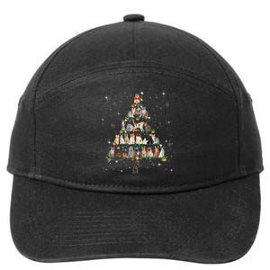 Funny Cats Christmas Tree Ornament Decor Design Cat Lover 7-Panel Snapback Hat