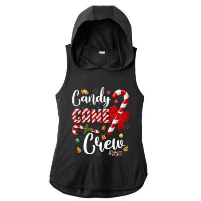 Funny Candy Cane Crew Christmas Sweet Candy Light Lover Ladies PosiCharge Tri-Blend Wicking Draft Hoodie Tank