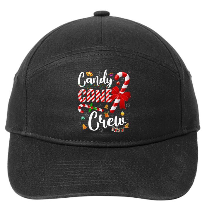 Funny Candy Cane Crew Christmas Sweet Candy Light Lover 7-Panel Snapback Hat