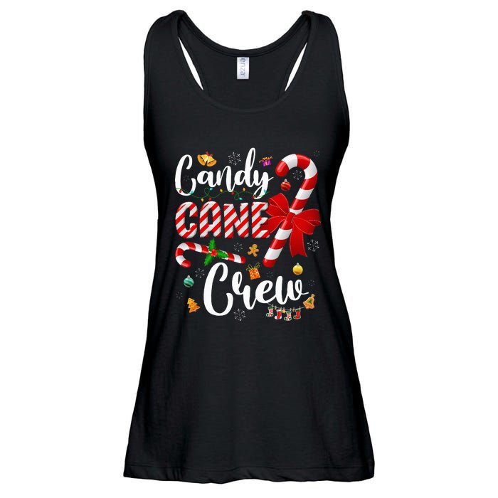 Funny Candy Cane Crew Christmas Sweet Candy Light Lover Ladies Essential Flowy Tank