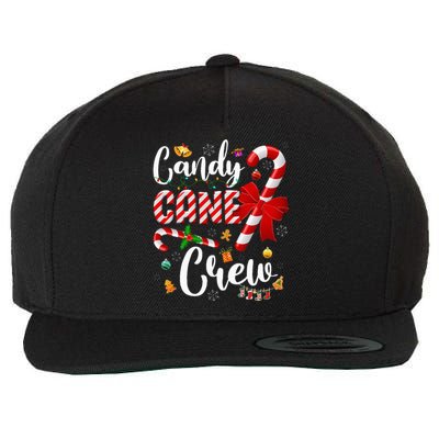 Funny Candy Cane Crew Christmas Sweet Candy Light Lover Wool Snapback Cap