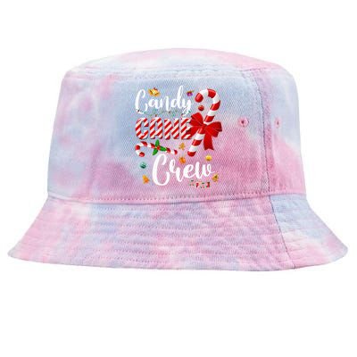 Funny Candy Cane Crew Christmas Sweet Candy Light Lover Tie-Dyed Bucket Hat