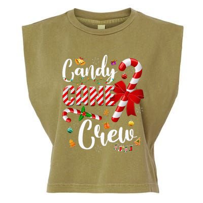 Funny Candy Cane Crew Christmas Sweet Candy Light Lover Garment-Dyed Women's Muscle Tee