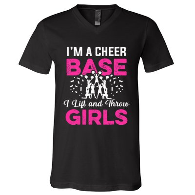 Funny Cheer Cheerleader Cheerleading Squad Coach Team Flyer V-Neck T-Shirt