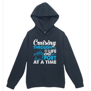 Funny Cruise Cruising Through Life One Port at a Time Urban Pullover Hoodie