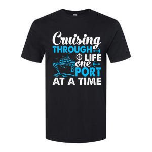 Funny Cruise Cruising Through Life One Port at a Time Softstyle CVC T-Shirt