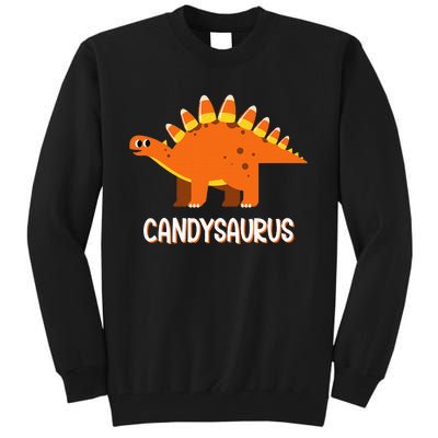 Funny Candysaurus Candy Corn Dinosaur Halloween Tall Sweatshirt