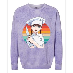 Female Cook Culinary Kitchen Chef Cooking Gourmet Gift Colorblast Crewneck Sweatshirt